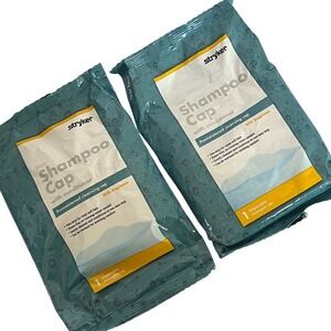 Stryker Sage Shampoo Cap 2-Pack w Conditioner Disposable premoistened NEW Sealed